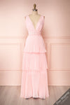 Viridiana Light Pink Pleated Maxi Prom Dress | Boutique 1861