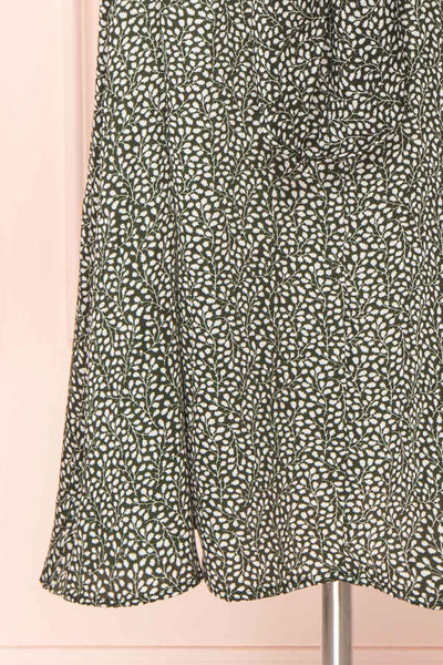 Viridis Green Belted Short Sleeve Midi Shirt Dress | Boutique 1861  bottom