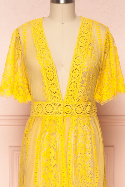 Virrey Yellow Lace Long Kimono | Boutique 1861 2