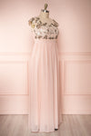Viviette Blush Plus Size Gown | Robe Longue | Boutique 1861 side view