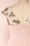 Viviette Blush Plus Size Gown | Robe Longue | Boutique 1861 back close-up