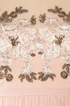 Viviette Blush Plus Size Gown | Robe Longue | Boutique 1861 fabric detail