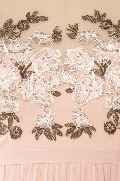 Viviette Blush Plus Size Gown | Robe Longue | Boutique 1861 fabric detail