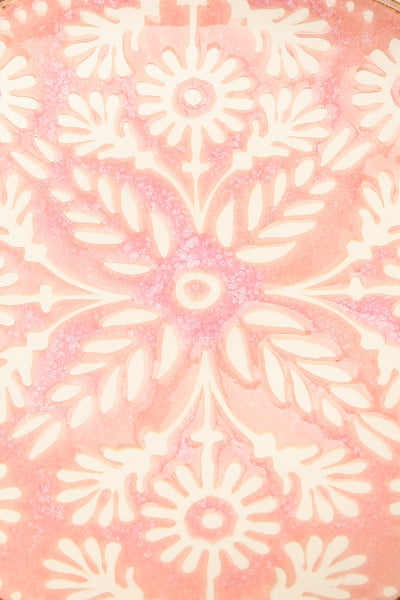 Vladi Plate Pink Floral Patterned Dish | La petite garçonne flat close-up