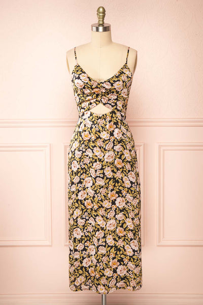 Vladlena Floral Chiffon Midi Dress | Boutique 1861 front view