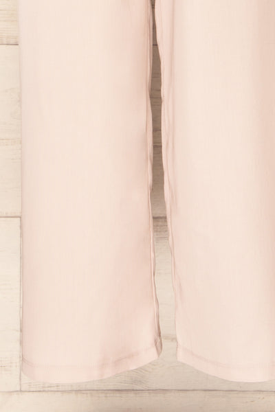 Vohma Blush High-Waisted Wide Leg Pants | La petite garçonne bottom close-up