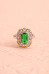 Volsella Emerald Gem Set in Silver Statement Ring | Boutique 1861 3