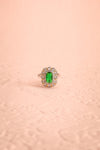 Volsella Emerald Gem Set in Silver Statement Ring | Boutique 1861 4