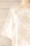Vonna Grey Tie-Dye Oversized T-Shirt | La petite garçonne front close-up