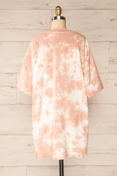 Vonna Pink Tie-Dye Oversized T-Shirt | La petite garçonne back view
