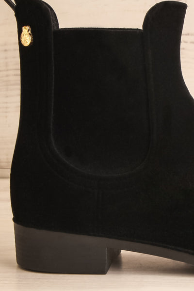 Vordinborg Black Rain Boots | Bottes | La Petite Garçonne side back close-up
