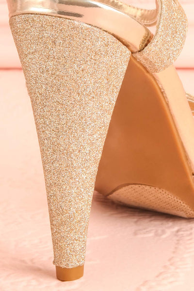 Vosges Gold Glitter Sandal Stilettos | Boutique 1861 9