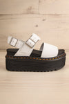 Voss Quad White Hydro Leather Platform Sandals | La petite garçonne side view