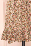 Vreni Floral V Neck Short Dress w/ Elastic Waist | Boutique 1861 bottom