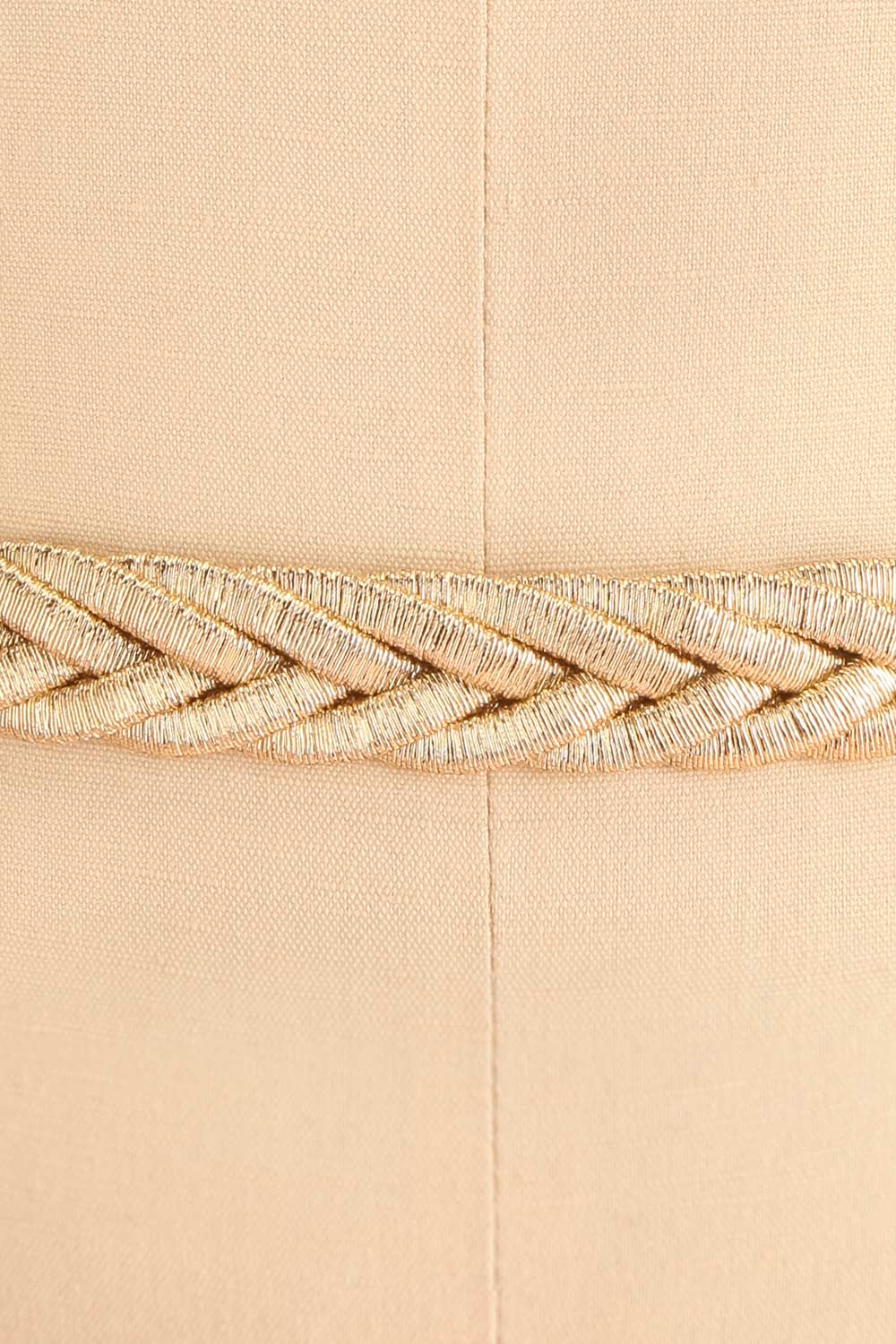 Vulpecula Golden Braided Belt w/ Chain | Boutique 1861 close-up