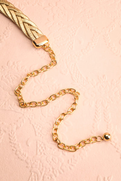 Vulpecula Golden Braided Belt w/ Chain | Boutique 1861 closure