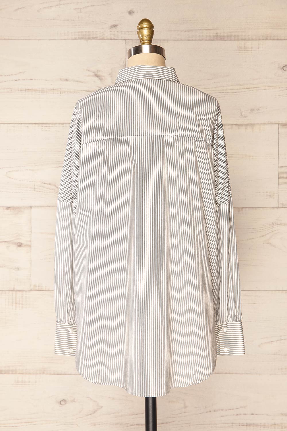 Vurtil Stripes Oversized Button-Up Shirt | La petite garçonne back view