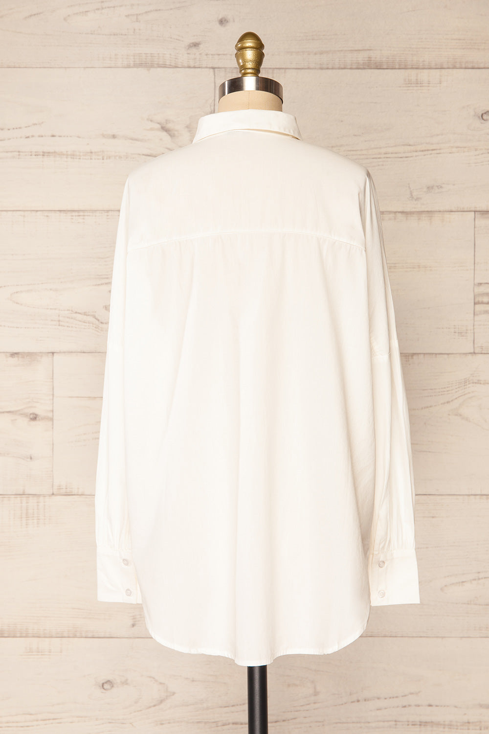 Vurtil White Oversized Button-Up Shirt | La petite garçonne back view