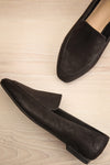 Wadigi Black Faux Suede Loafers | La petite garçonne flat view