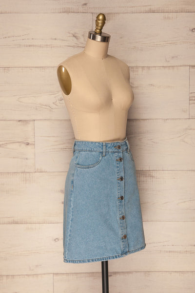 Wagnon Light Blue Jean Button-Up Skirt | La Petite Garçonne 3