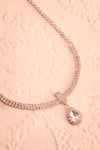 Wahiawa Rosegold Crystal Pendant Necklace | Boutique 1861 flat view