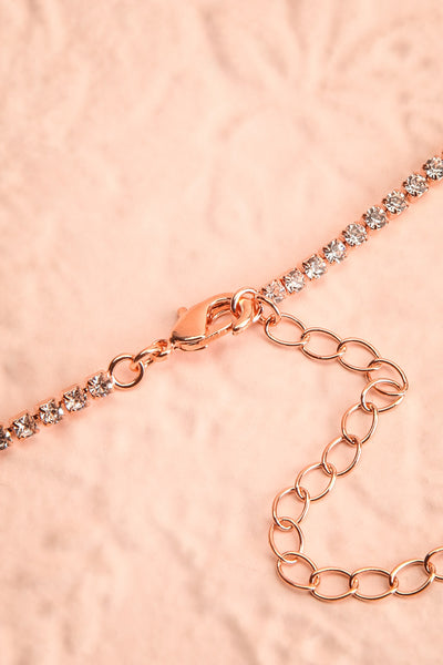 Wahiawa Rosegold Crystal Pendant Necklace | Boutique 1861 closure