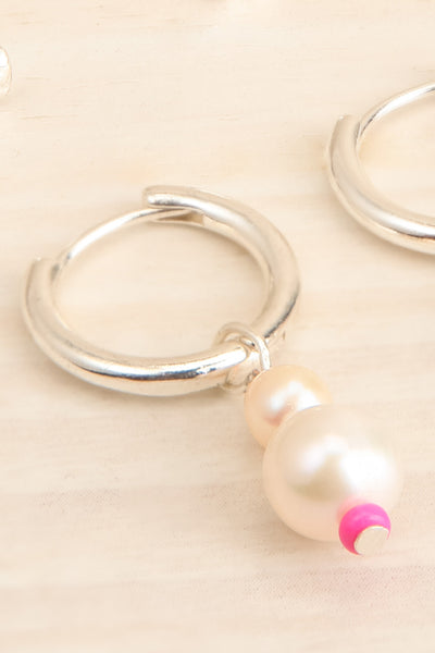 Wainaku Silver Freshwater Pearl Earrings Set | La petite garçonne details