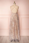 Waneta Glittery Beige Dress | Robe Beige | Boutique 1861 back view