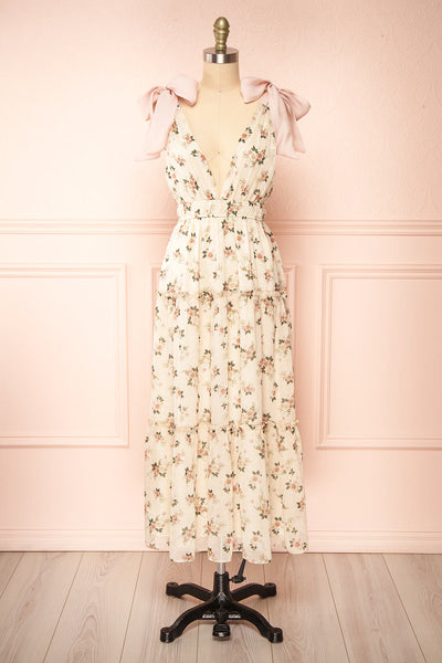 Weald Floral Tiered Midi Dress | Boutique 1861 front view