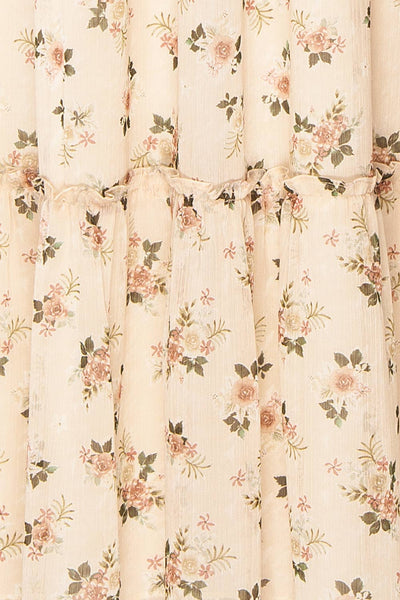Weald Floral Tiered Midi Dress | Boutique 1861 fabric