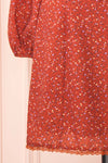 Weigela Puff Short Floral Dress w/ Long Sleeves | Boutique 1861 bottom