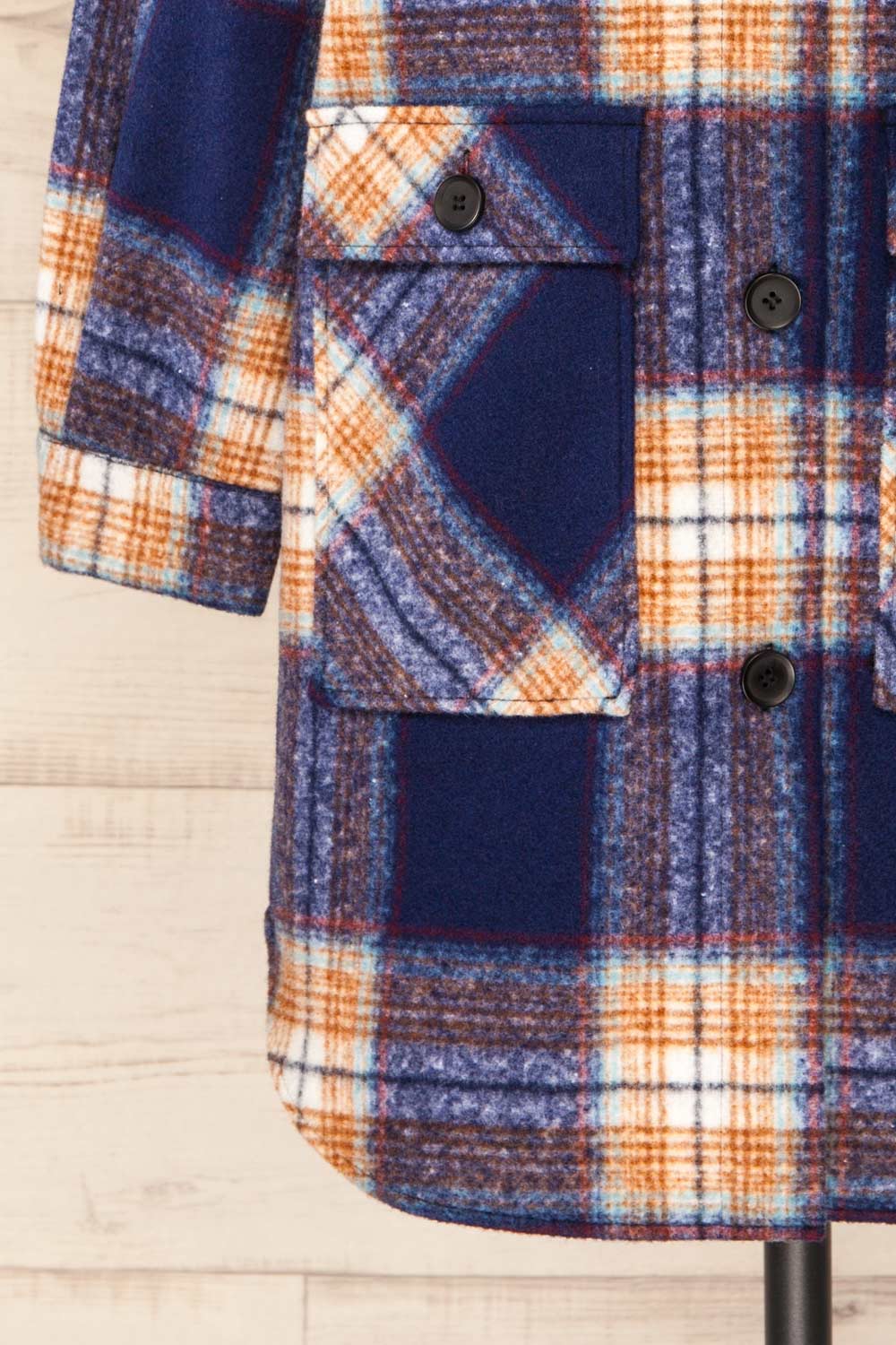 Wellor Blue Oversized Plaid Shirt Jacket | La petite garçonne bottom 