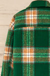 Wellor Green Oversized Plaid Shirt Jacket | La petite garçonne back close-up