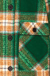 Wellor Green Oversized Plaid Shirt Jacket | La petite garçonne fabric