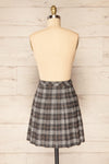 Westesw Charcoal Grey Short Pleated Plaid Skirt | La petite garçonne back view