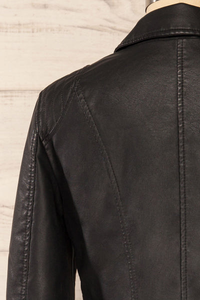 Willemstad Cropped Faux Leather Jacket | La petite garçonne back close-up