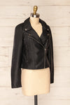 Willemstad Cropped Faux Leather Jacket | La petite garçonne side view