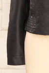 Willemstad Cropped Faux Leather Jacket | La petite garçonne sleeve close-up