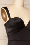 Willlow Black Sleeveless Bustier Jumpsuit | La petite garçonne side close-up