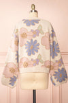 Wrenn Beige Floral Patterned Knit Sweater | Boutique 1861  back view
