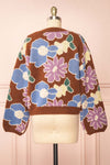 Wrenn Brown Floral Patterned Knit Sweater | Boutique 1861  back view