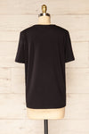 Wroc Black Round Neck T-Shirt | La petite garçonne back view