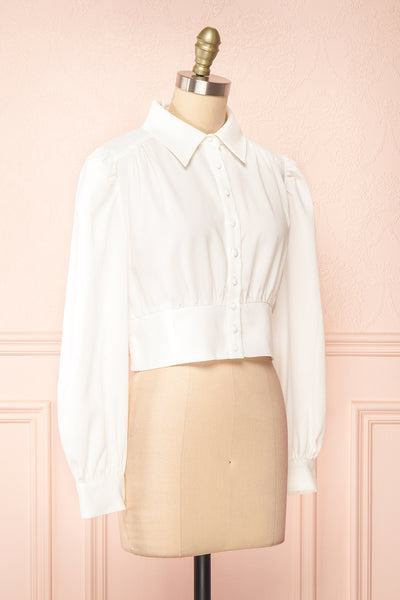 Xacanti Cropped Button-Up Blouse | Boutique 1861 side view