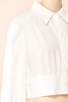 Xacanti Cropped Button-Up Blouse | Boutique 1861 side close-up