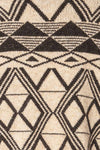 Xillet Ivory Geometric Pattern Open Cardigan | La petite garçonne fabric