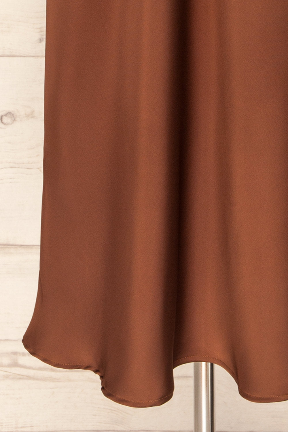 Xilloux Brown Midi Slip Dress w/ Adjustable Straps | La petite garçonne  bottom