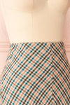 Xinth Plaid A-Line Midi Skirt | La petite garçonne side close-up