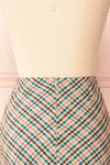 Xinth Plaid A-Line Midi Skirt | La petite garçonne back close-up