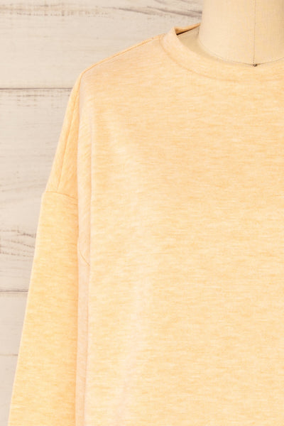 Xiomara Long Sleeve Round Neck Sweater | La petite garçonne front close-up