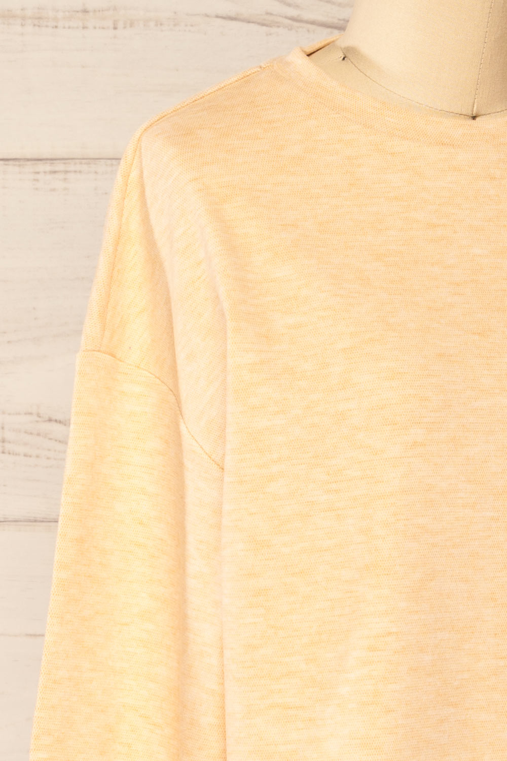 Xiomara Long Sleeve Round Neck Sweater | La petite garçonne side close-up